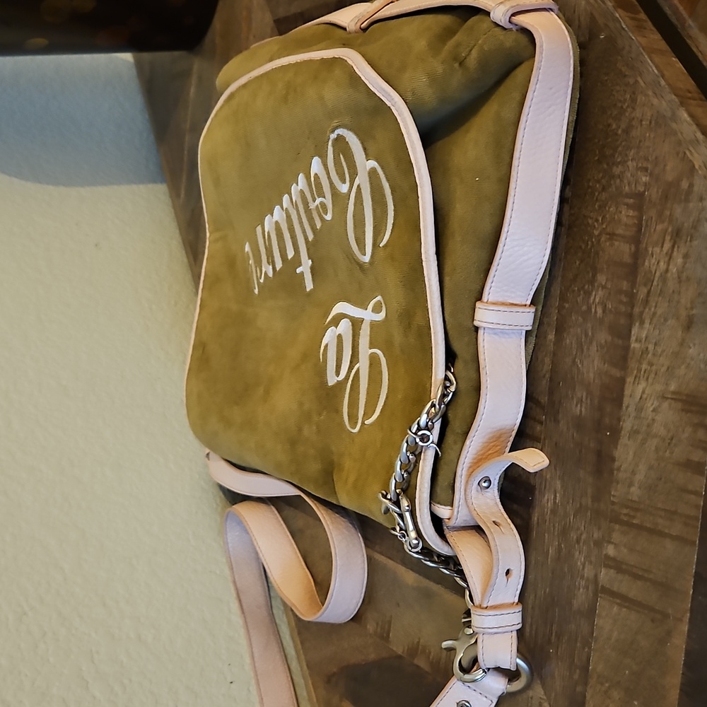 Juicy Couture Olive and Pink Crossbody Bag Messenger Bag - Picture 15 of 16